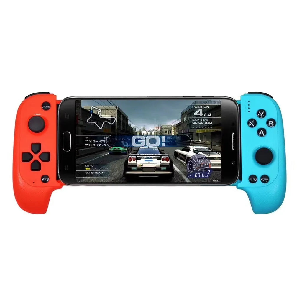 Cytec wireless Bluetooth telescopic game controller extended to hold a smartphone