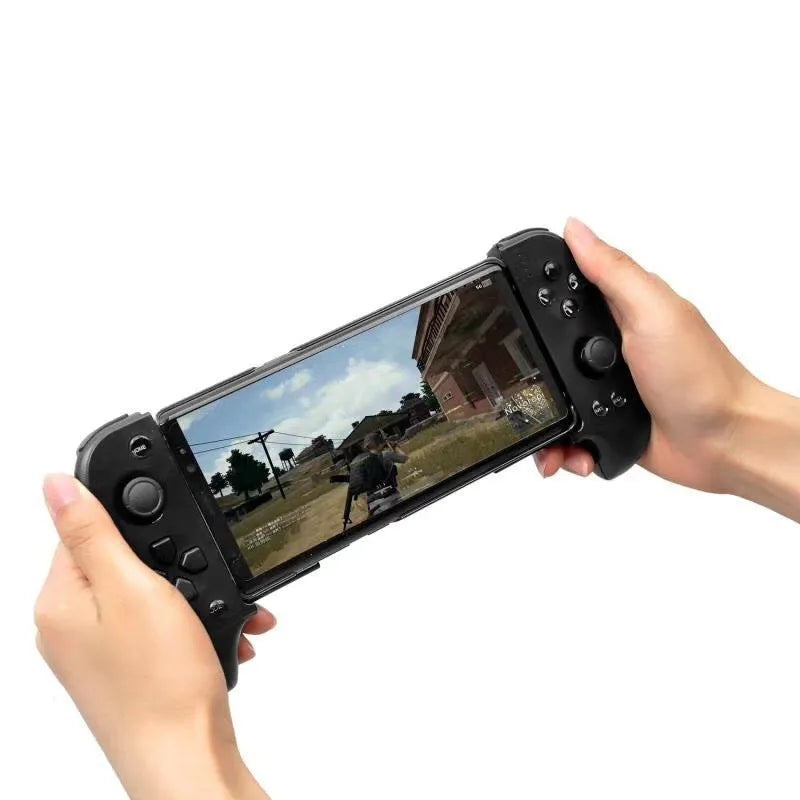 Cytec wireless Bluetooth telescopic game controller extended to hold a smartphone