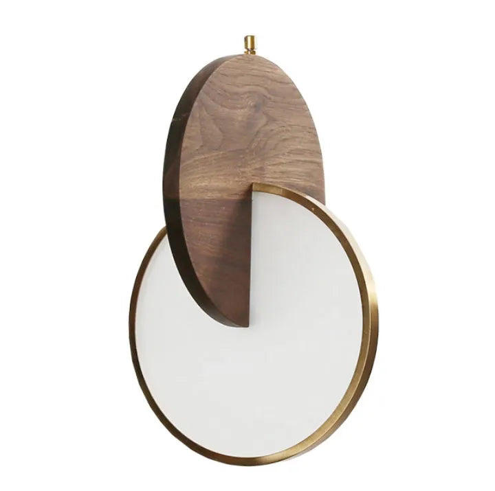 Long-line walnut solid wood chandelier with carved details and warm white lighting for wall mounting