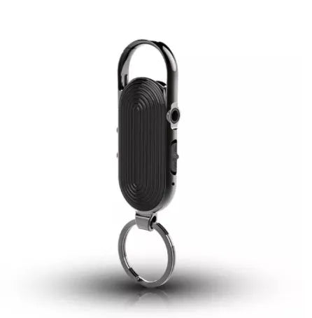 Black portable digital voice recorder with zinc alloy shell and USB port.