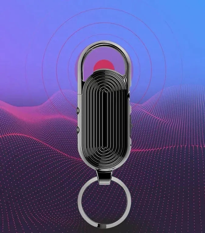 Black portable digital voice recorder with zinc alloy shell and USB port.