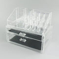 Clear foldable acrylic makeup storage organiser case with 18 litre capacity
