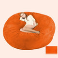 Oversized 7FT suede bean bag chair for adults in living room, aqua green colour with removable cover