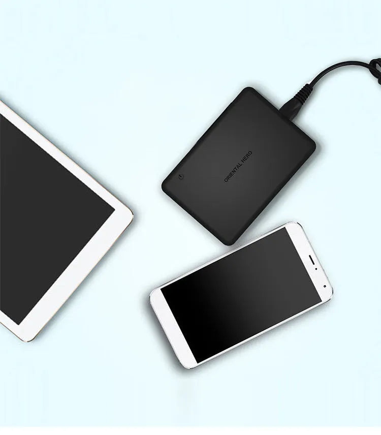Desktop USB fast charger with indication light in black or white colour