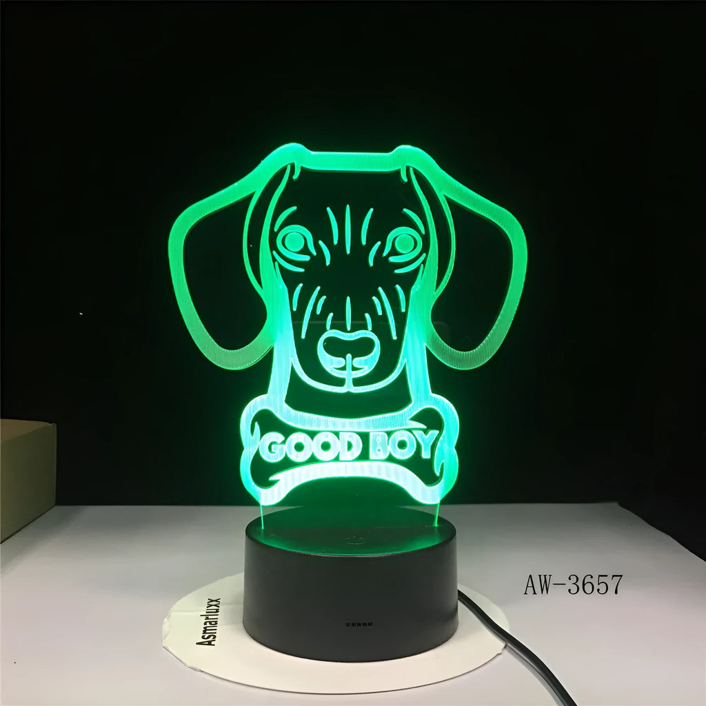 Remote control colour gradient LED table lamp with acrylic shade on an ABS base.