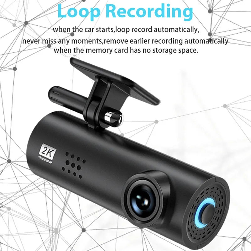 LF9 dashboard camera with WiFi connectivity showing compact design and lens