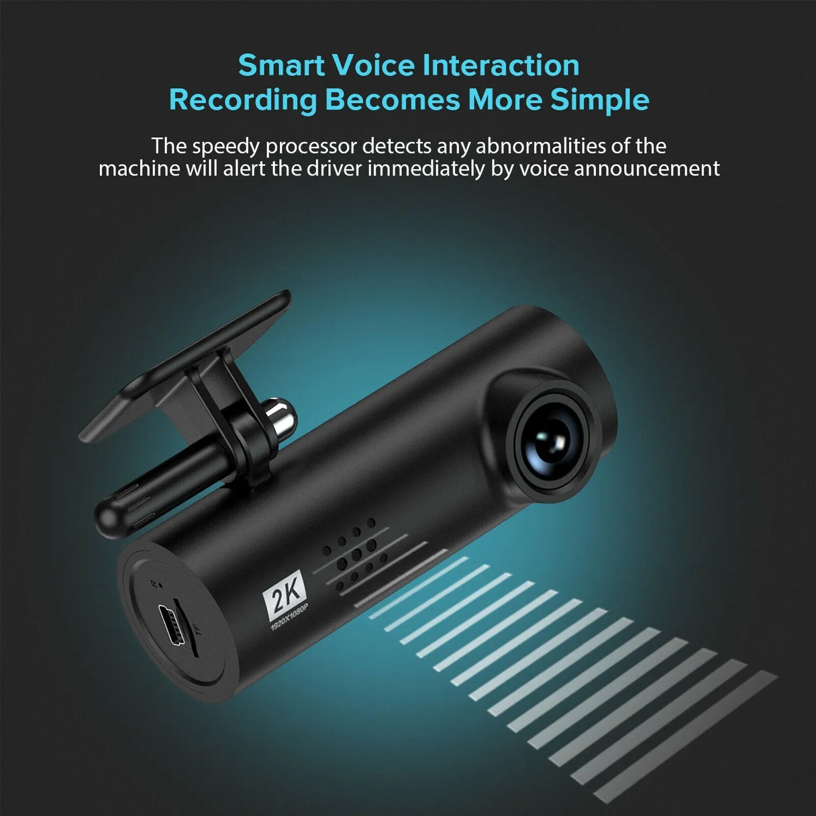 LF9 dashboard camera with WiFi connectivity showing compact design and lens