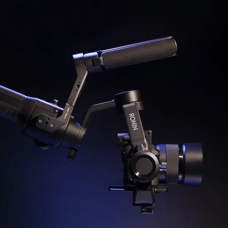 Aluminium alloy DJI Ronin-S and SC gimbal pot holder with quick-release parts and accessory mounts.