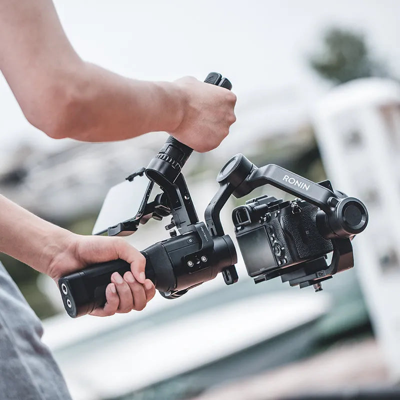 Aluminium alloy DJI Ronin-S and SC gimbal pot holder with quick-release parts and accessory mounts.