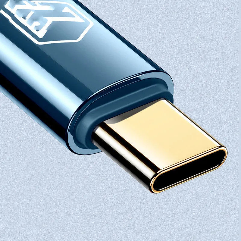 MCDODO Meadow Firefox black angled Type-C to Type-C fast charging cable on a white background.