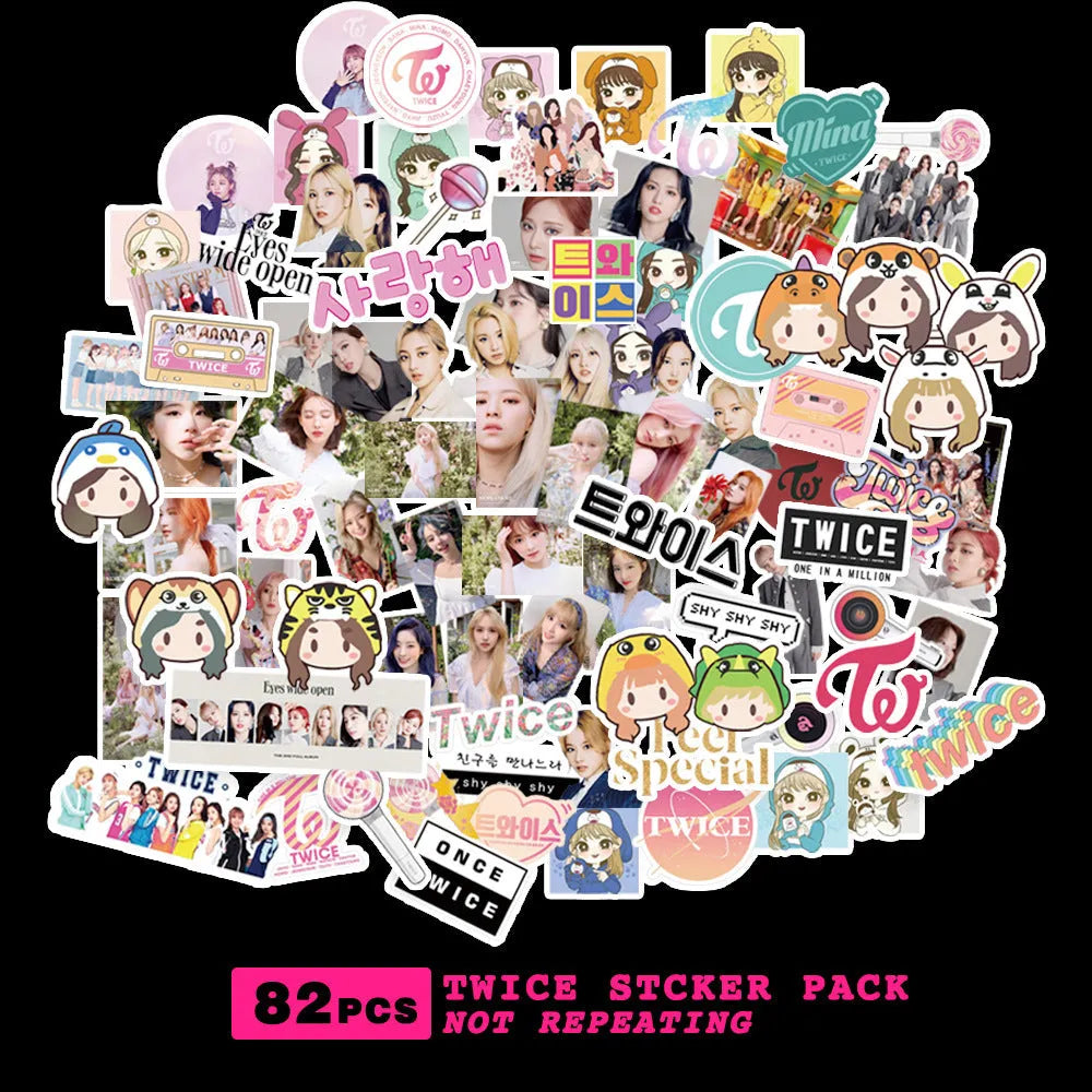 Star-shaped K-pop group luggage stickers featuring Exo, NCT127, Stray Kids designs.