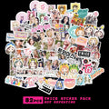 Star-shaped K-pop group luggage stickers featuring Exo, NCT127, Stray Kids designs.