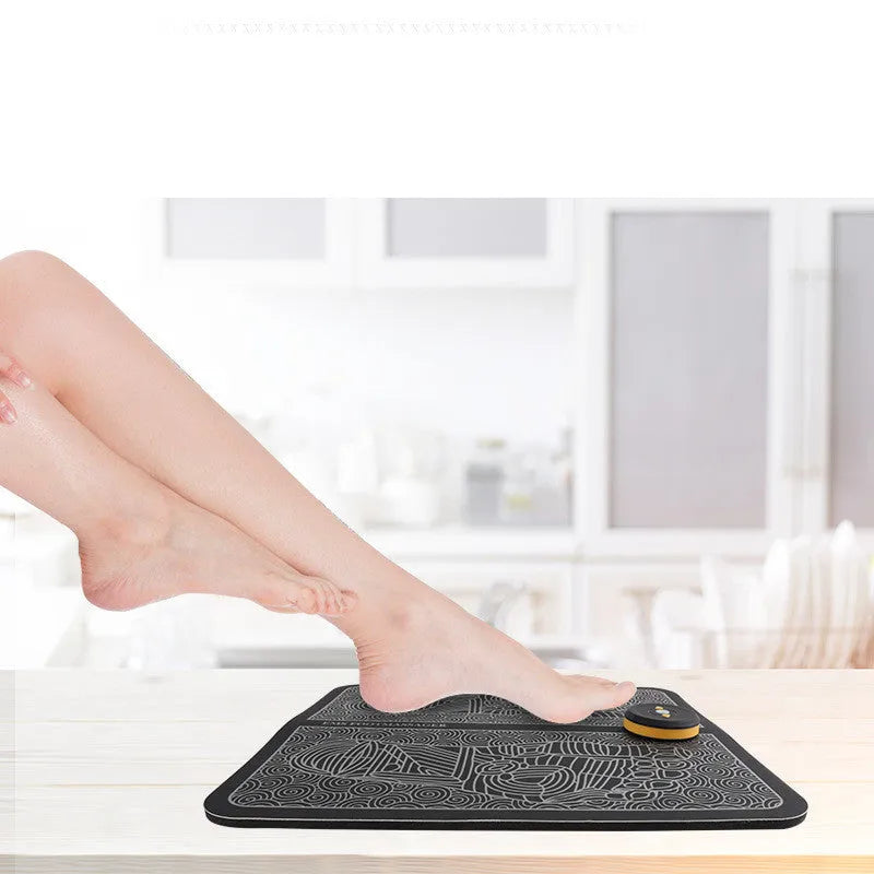 Pulse Sole foot massage pad with EMS and heat technology, grey pad with control unit
