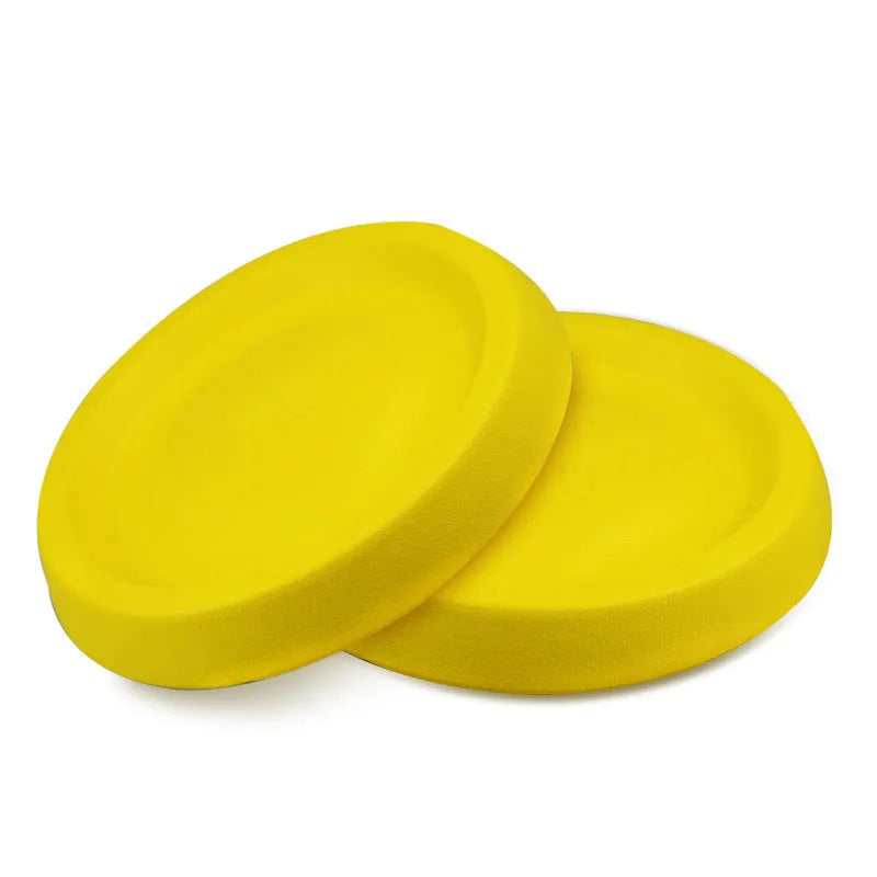 Yellow EVA dog throwing toy weighing 70g for training and interactive play