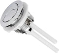 A round, white 38mm ABS plastic double flush button for a toilet tank.