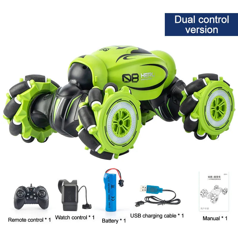 D876 blue gesture sensing remote control car with somatosensory controls.