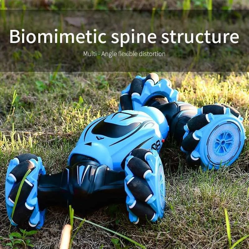 D876 blue gesture sensing remote control car with somatosensory controls.