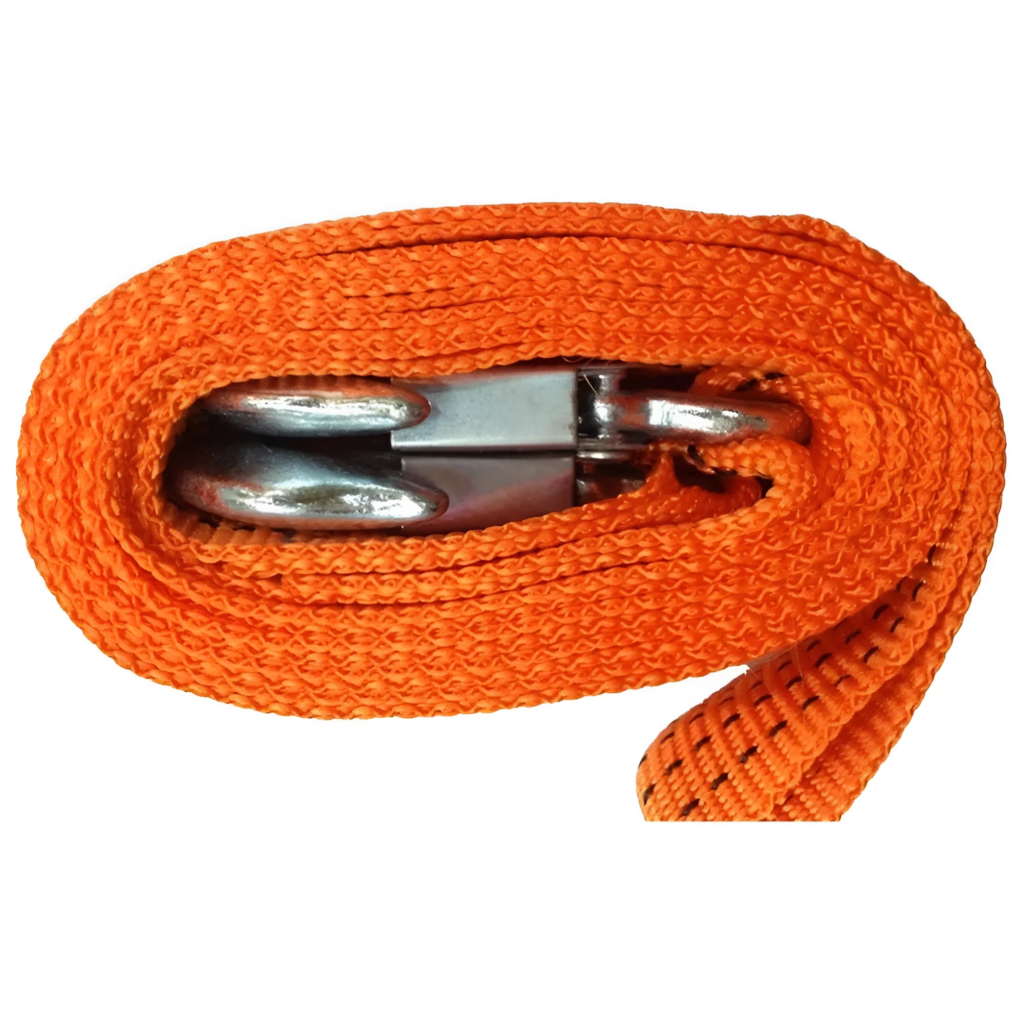 Yellow nylon tow rope with eagle grappling hook and 3-ton capacity rating