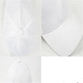White unisex luminous baseball cap with fiber optic fabric LED glow against dark background