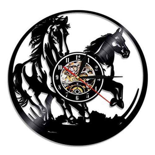 12 inch round plastic wall clock with black frame, pointer display, and 24-hour sub-dial