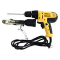 Yellow handheld electric chain nail machine with automatic feeding system and pistol grip handle