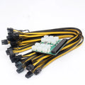 Server power conversion board to 6pin PCIe adapter with twelve 50cm 8pin graphics card power cables