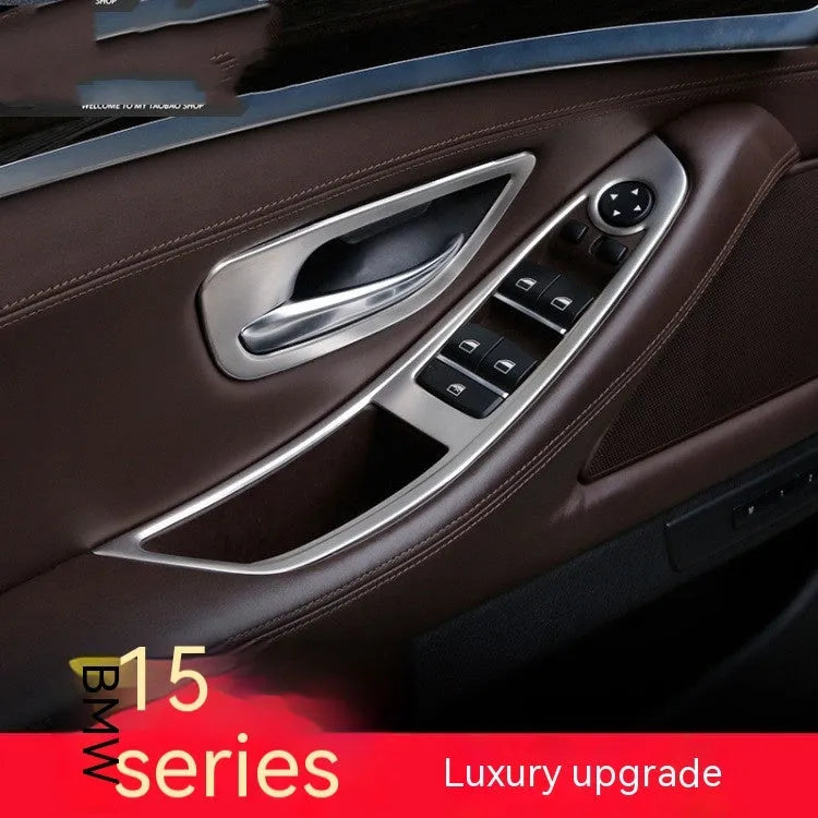 BMW 5 Series interior door handle decorative strips in ABS stainless steel, set of four pieces