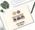 Cartoon character mouse pad with rubber base measuring 260x210mm