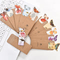 Cute butterfly paper bookmark in Japanese and South Korean stationery style, measuring 13.5cm by 5.5cm.