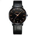 Casual quartz wristwatch with alloy case and plexiglass mirror showing black dial with grey markers on mesh strap