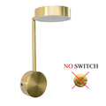Acrylic square LED wall lamp with gold switch, 100x400mm, warm white light for bedside decoration
