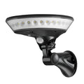 White 360-degree solar garden light with integrated solar panel on top, suitable for outdoor pathways.