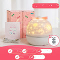 Rechargeable rotating starry projector light showing galaxy ceiling projection with colour films