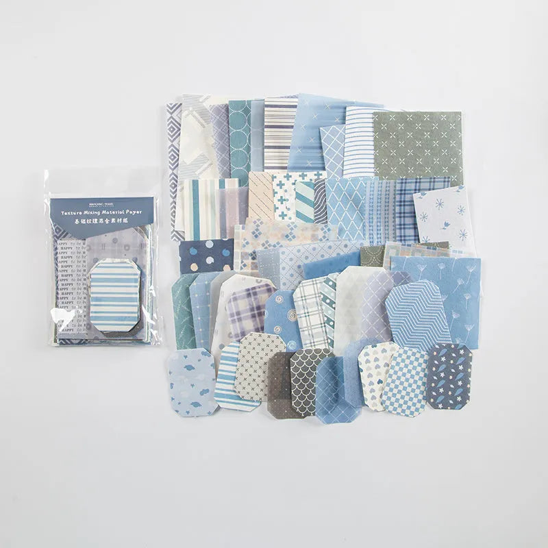 Set of 60 DIY base collage decoration sticker sheets in four styles for hand account books and journals.