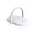 Wireless charger night light with phone holder showing black unit on bedside table