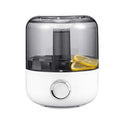 Small white or black tabletop humidifier with 3-litre water tank and quiet motor for bedroom use.