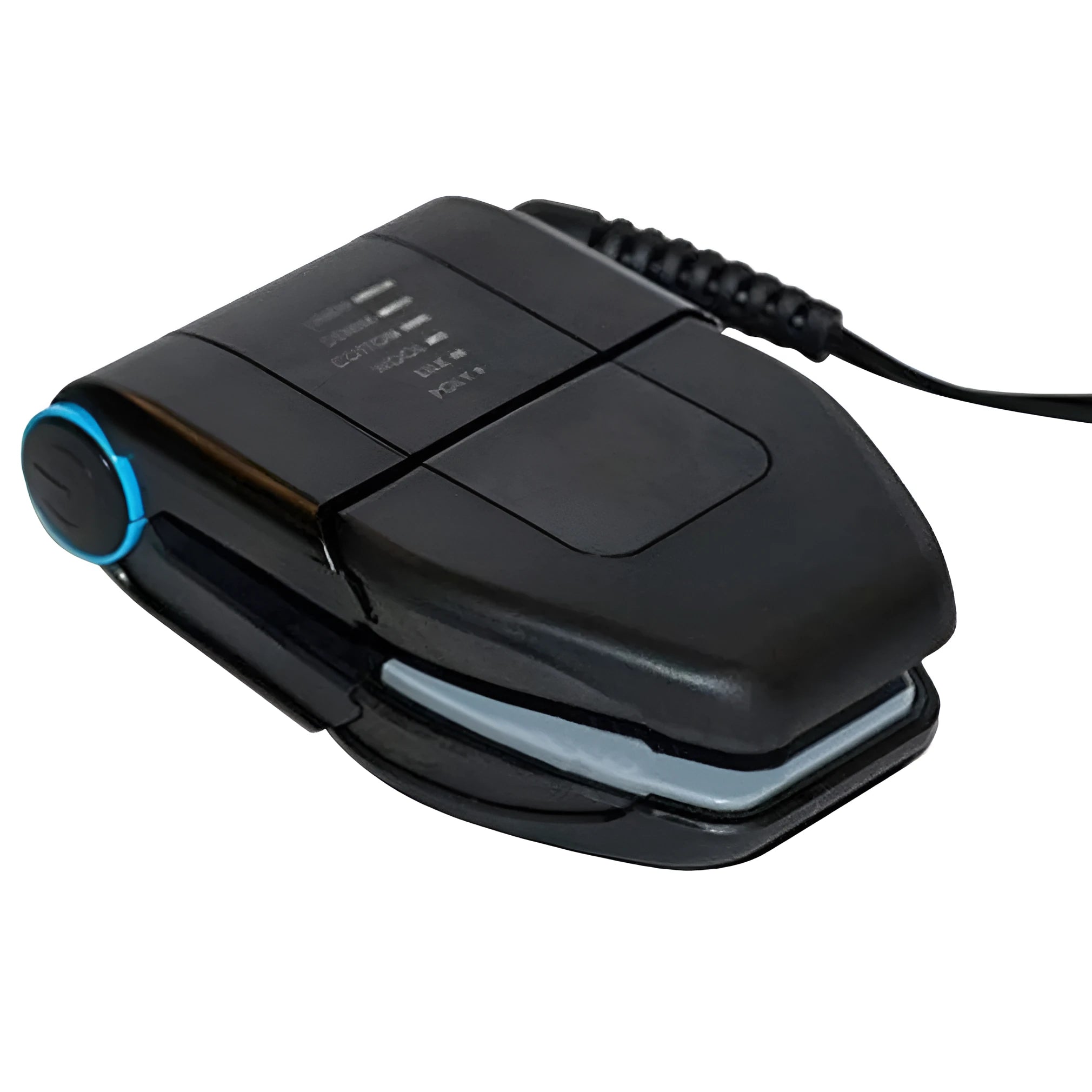 Portable folding mini electric iron shown closed for travel and open for use