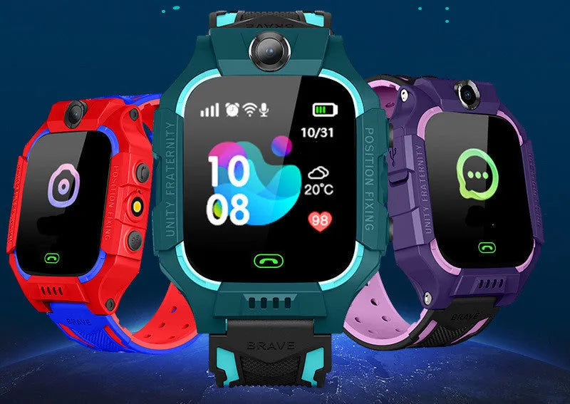 Z6 Q19 children's GPS smartwatch in green, purple, or red with a 1.44-inch touchscreen.