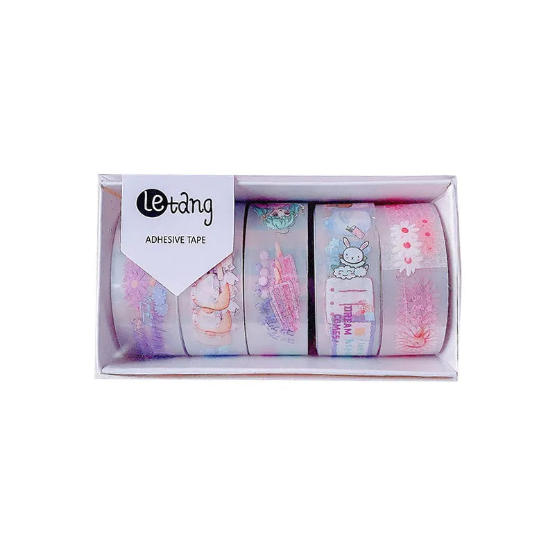 Roll of decorative washi tape with cartoon pattern measuring 1.5cm wide