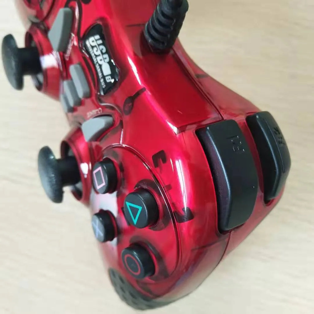 Red ABS plastic multifunctional USB gamepad controller for PC, Android, PS3, and XBOX360.