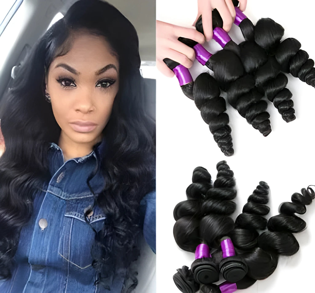 Real 8A virgin human hair loose wave weave for ladies, 8 to 30 inch lengths, dyeable and ironable