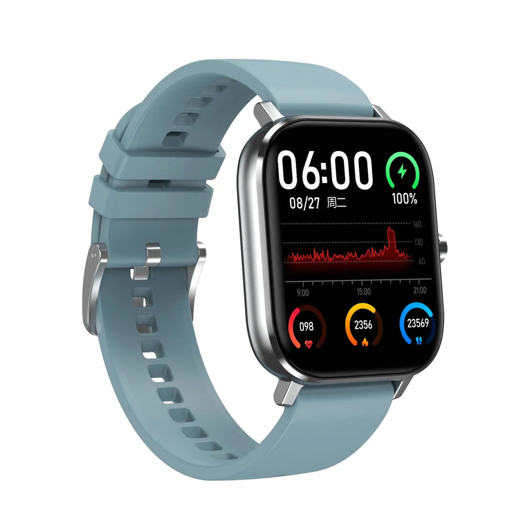 Smart health bracelet with ECG monitoring on a wrist, showing a 1.54-inch touchscreen display.
