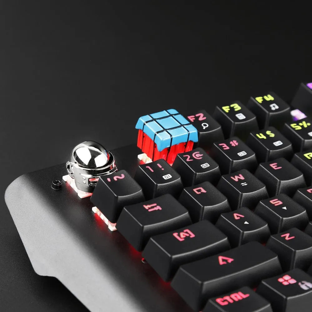 Single ESC keycap for keyboards, ABS and metal construction, style A option in a mixed colour finish