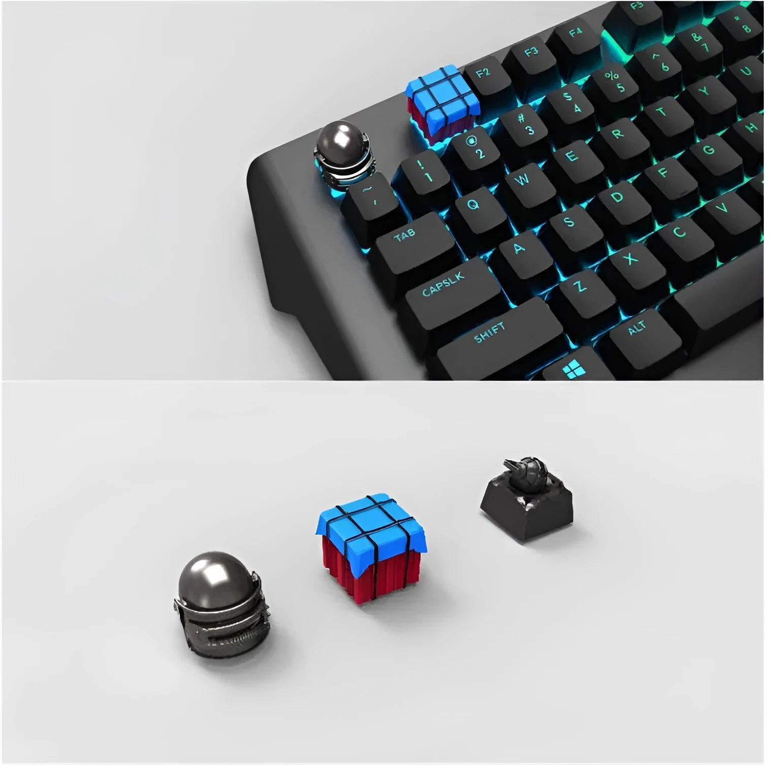Single ESC keycap for keyboards, ABS and metal construction, style A option in a mixed colour finish