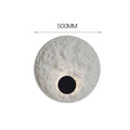 White modern iron wall lamp shown in 300mm and 500mm size options for bedside use.