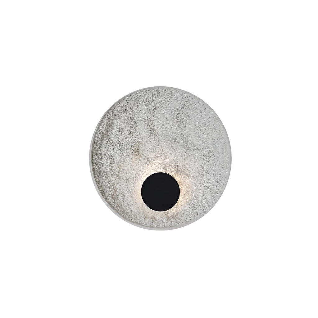 White modern iron wall lamp shown in 300mm and 500mm size options for bedside use.