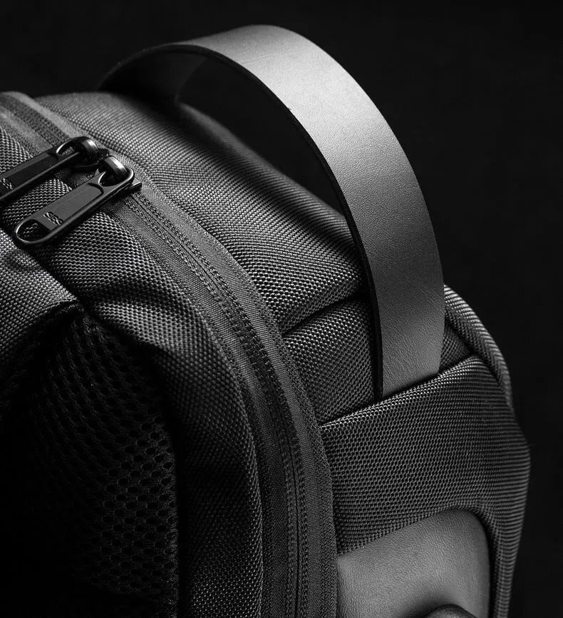Men's medium canvas chest bag in camouflage colour with zipper and cross-body strap