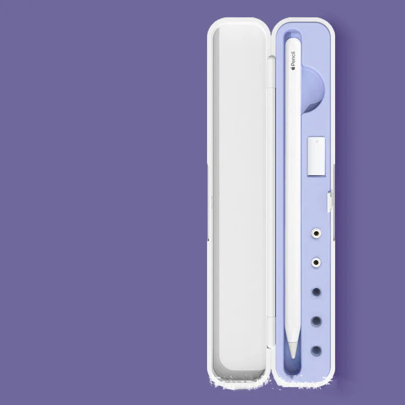 Hard protective case for Apple Pencil with storage for 1st/2nd generation stylus and pen point adapter