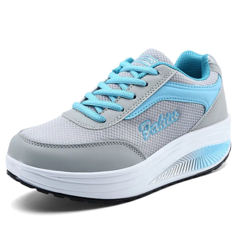Women's heelless sports shoes with patterned upper and flat sole design in multiple colour options