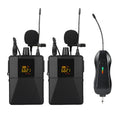 Little Bee X3 black wireless lavalier microphone clipped to clothing